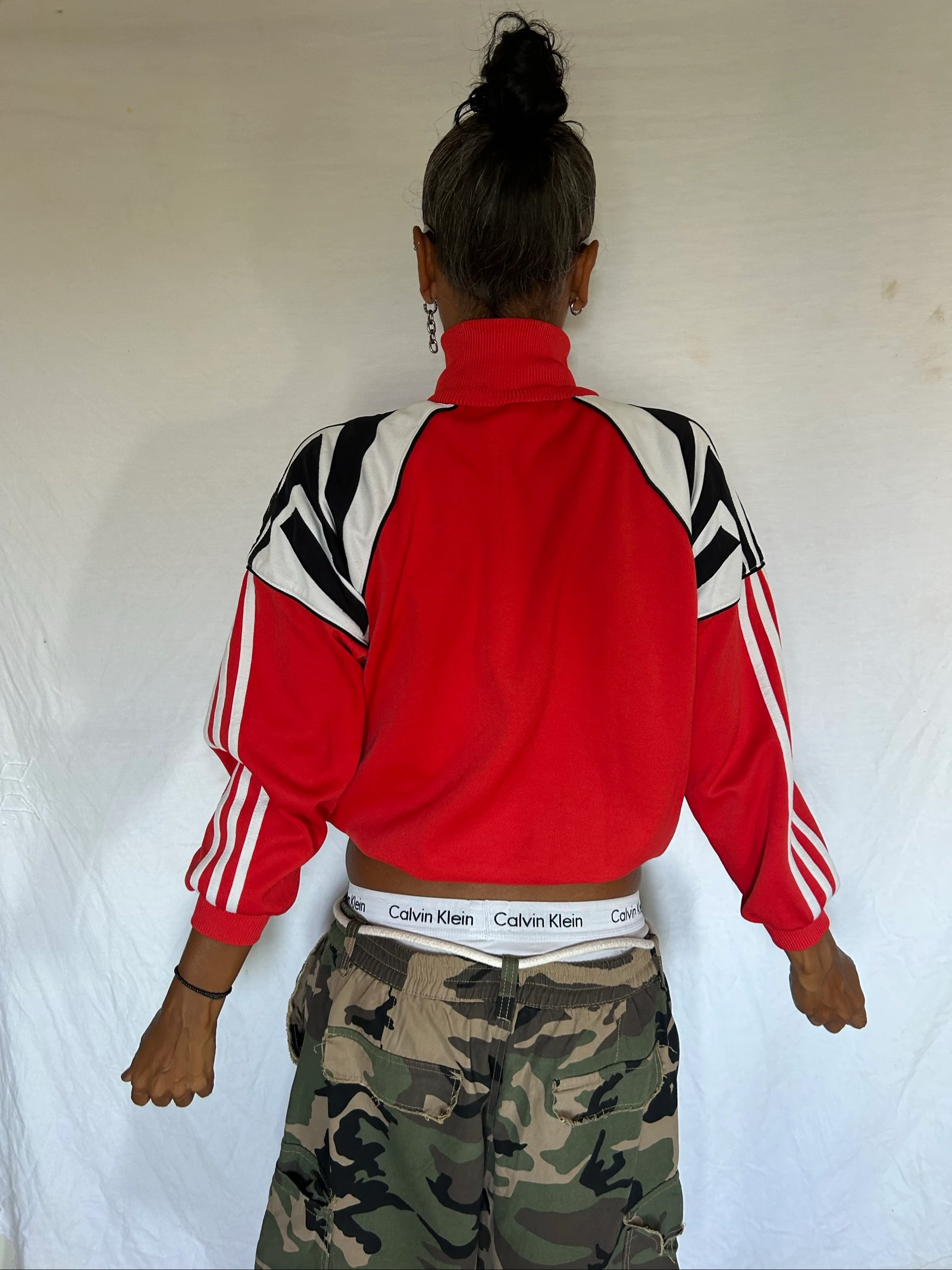 Chaqueta/chaleco - adidas / bordado - cuello alto / top - vintage - Y2K - oversize – photo 14